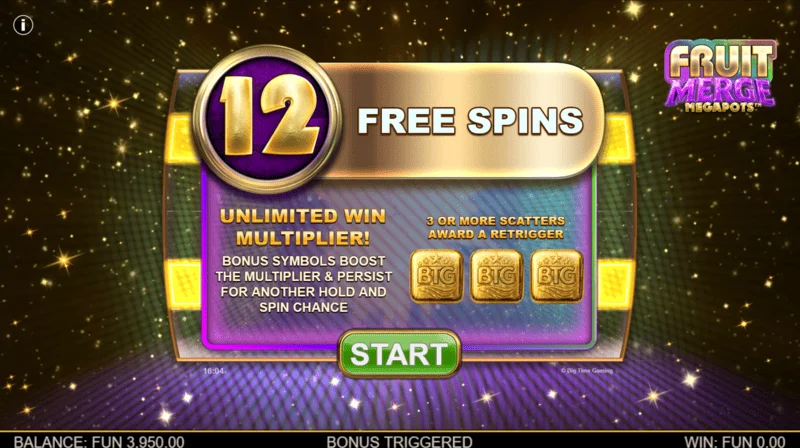 Fruit Merge Megapots - spustenie Free Spins